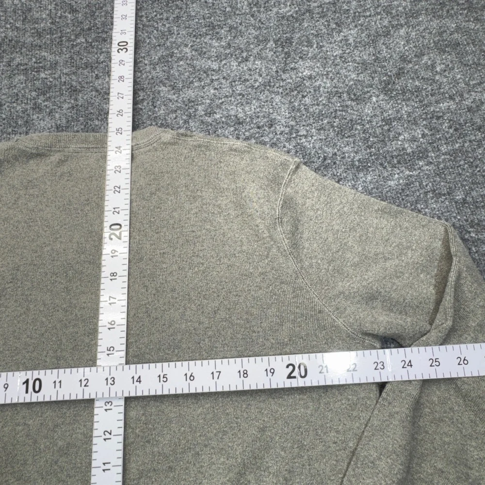 Polo Ralph Lauren Sweater Mens Large Gray Cotton V-Stitch Pullover Preppy